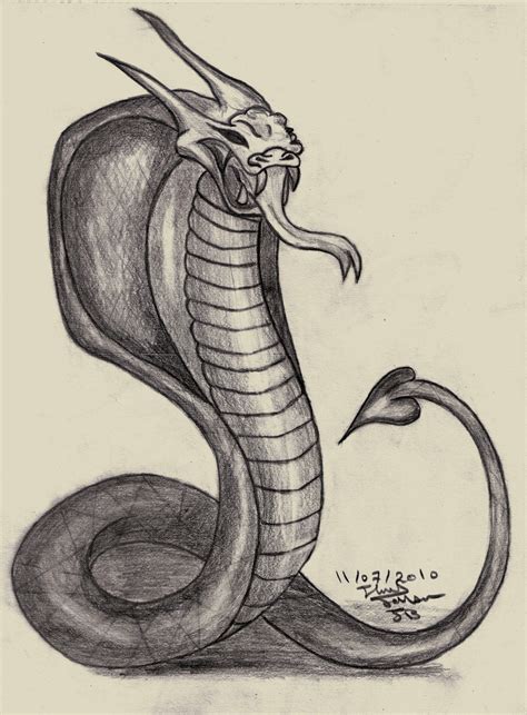Final stage of snake drawing. Drawing Cobra Snake by mr7jb on DeviantArt