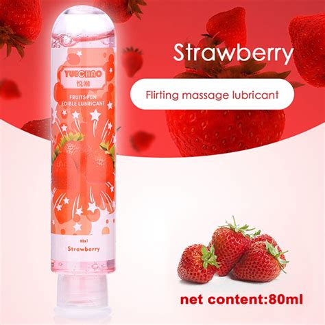 Edible Lubricant Strawberry Flavor Lubricant Sex Lube Water Based Lubricant Oral Sex Anal Sex