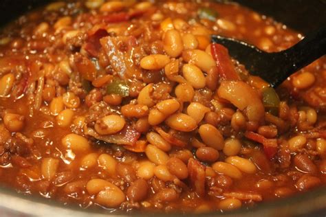 Mix bean and beef mixture. The Best BBQ Baked Beans | I Heart Recipes