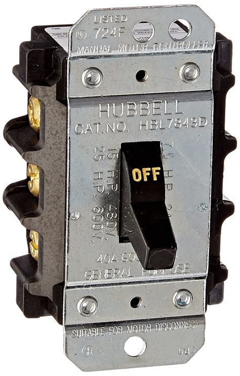Hubbell Hbl7843d 40 Amp 600v 3 Phase Disconnect Switch Amazonca