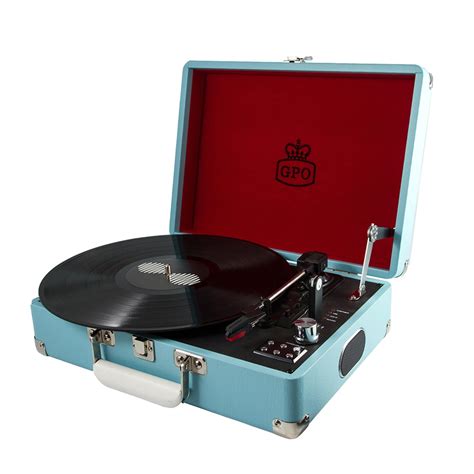 Gpo Attache Record Player Suitcase In French Blue Cuckooland