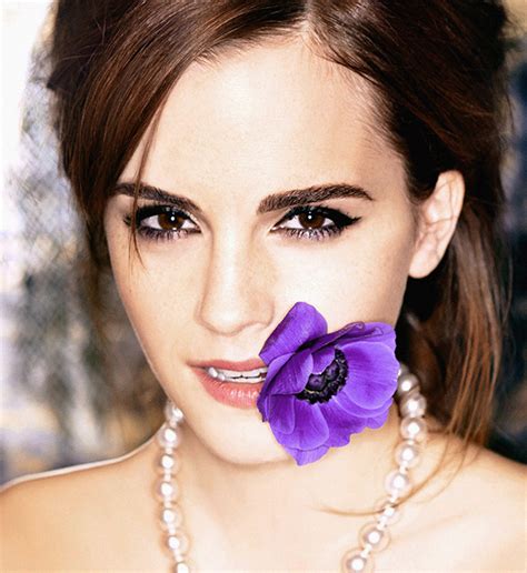 Purple Flower Emma Watson Emma Watson Beautiful Emma Watson Pics