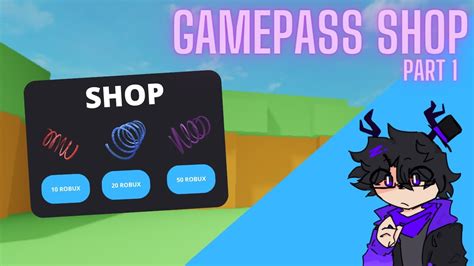 How To Create A Gamepass Shop Part 1 Youtube