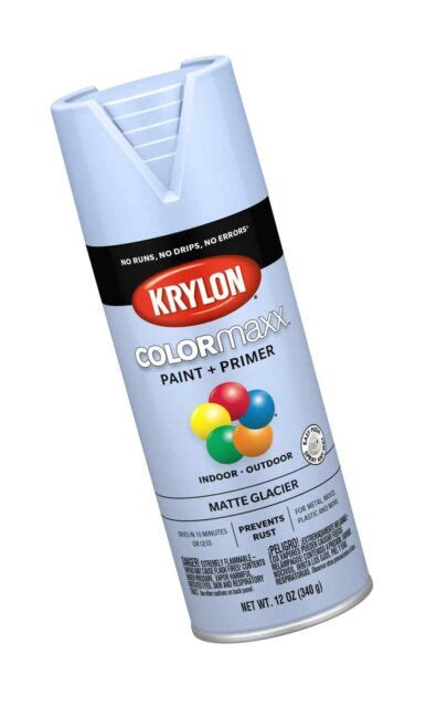 Krylon K05551007 Colormaxx Spray Paint Aerosol Glacier Matte Ebay
