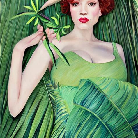 Stabilityai Stable Diffusion Oil Painting Of Christina Hendricks With