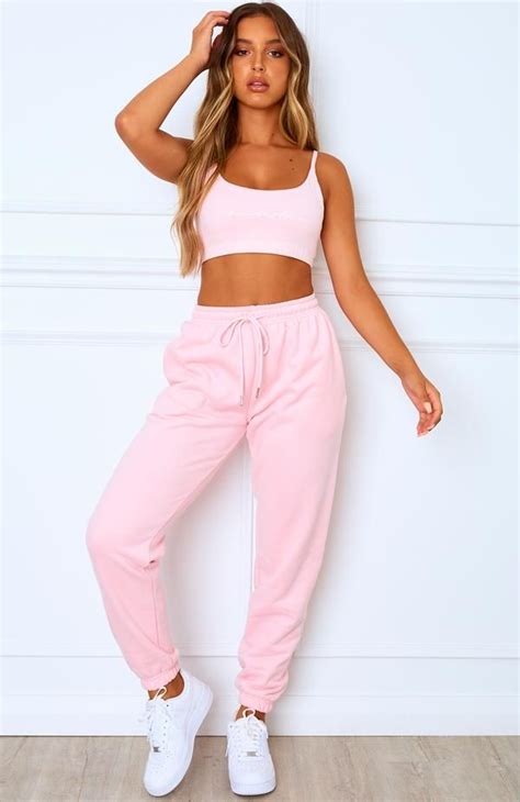Tied Together Sweatpants Pink White Fox Boutique Usa Fashion Pink