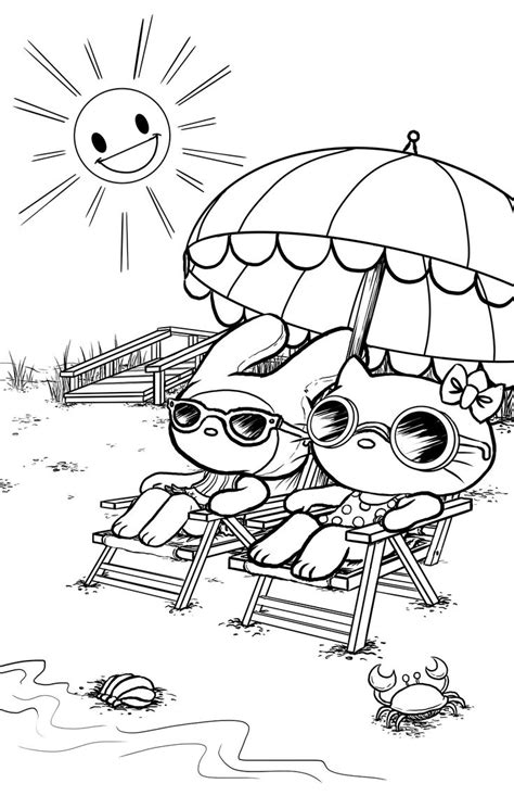 Coloring pages free thanksgiving coloring for adults kids super. Melody et Kitty by rjaystreet