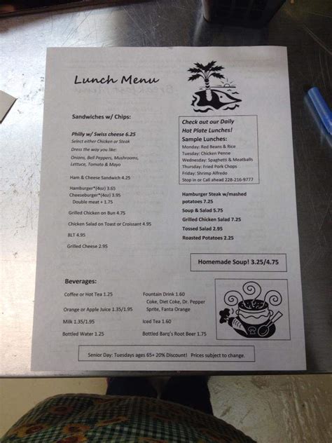 It is also the one we were least impressed with. Menu of Sunrise Cafe in Bay St Louis, MS 39520