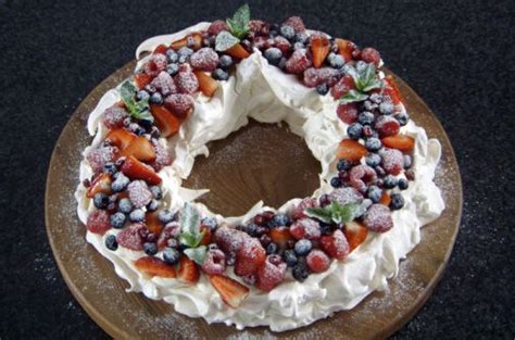 It's a great dessert for christmas because it can be made well ahead. Mary's Christmas Pavlova | Christmas pavlova, Mary berry ...