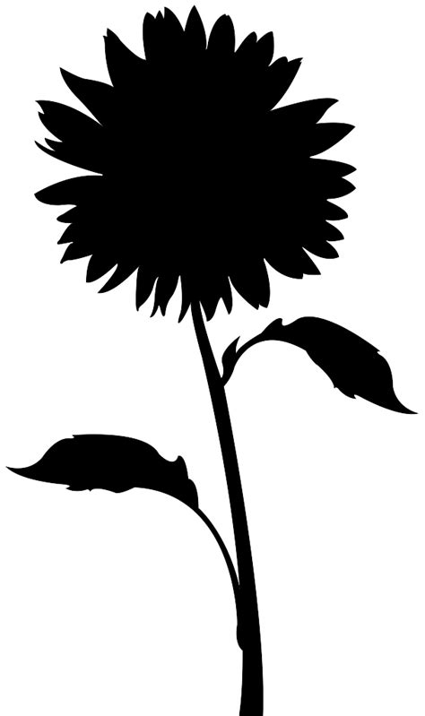 Sunflower Silhouette Free Vector Silhouettes