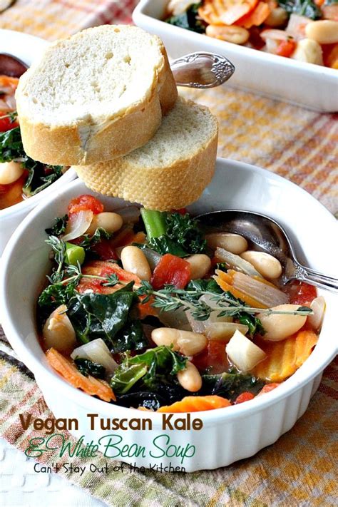 Add ham, bay leaf, beans, and broth; Vegan Tuscan Kale and White Bean Soup | Recipe | White ...
