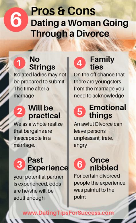 pros and cons of dating a woman going trough a divorce click on image for the complete list