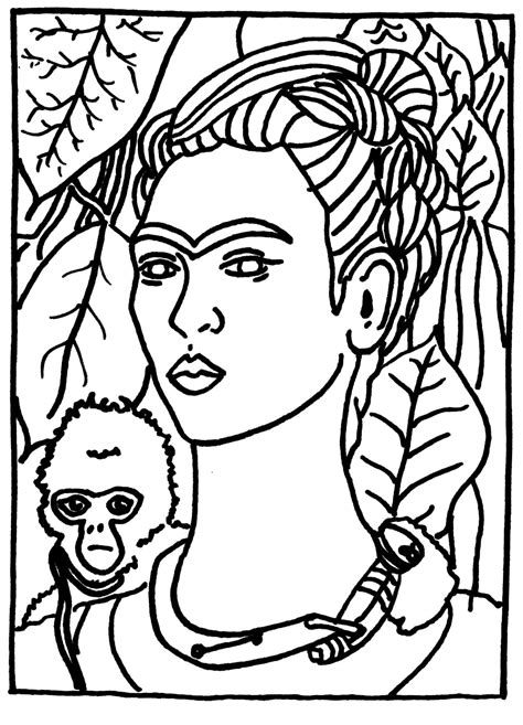 Obras De Frida Kahlo Para Colorir