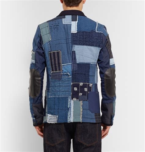 Junya Watanabe Denim Patchwork Jacket In Blue For Men Lyst