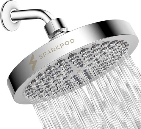 jp chrome rain shower head high pressure rainfall luxury modern chrome look