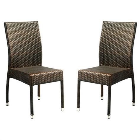 Free delivery and returns on ebay plus items for plus members. Safavieh Newbury Wicker Chair in Brown (Set Of 2 ...