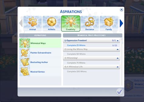 Mod The Sims Whimsical Aspiration Updated Get Famous