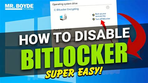 How To Disable Bitlocker Encryption On Windows Youtube