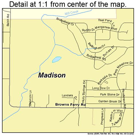 Madison Alabama Street Map 0145784