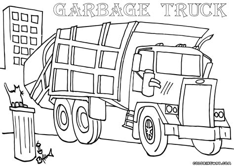 Printable Garbage Truck Coloring Page 2023 Calendar Printable