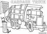 Coloring Truck Garbage Sheet Template sketch template