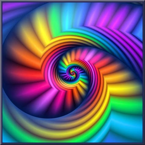 Rainbow Spiral Rainbow Wallpaper Rainbow Art Illusion Art