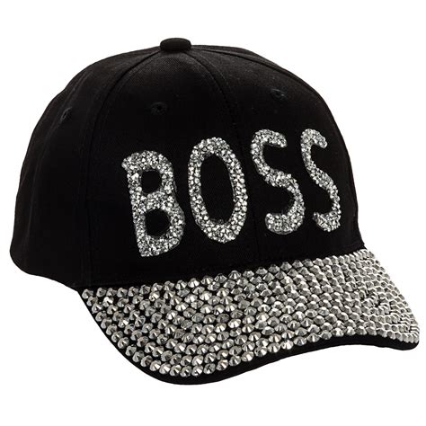 Crystal Case Womens Bling Boss Embellished Adjustable Baseball Cap