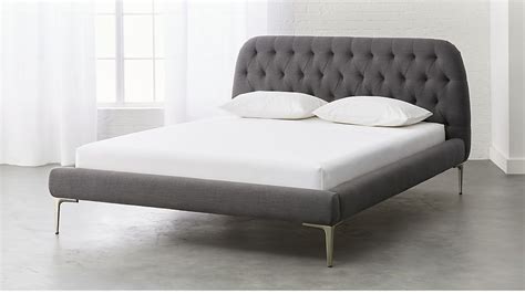 Pissarro grey velvet upholstered queen bed by coaster. Finley Dark Grey Upholstered Queen Platform Bed Frame With ...