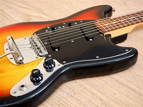 1977 Fender Mustang Vintage Electric Guitar Sunburst Ash Reverb
