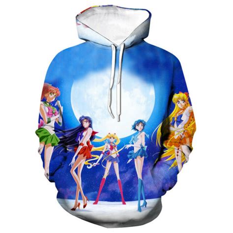 Anime Sailor Moon 3d Print Hoodie Sweatshirt Girls Women Cosplay