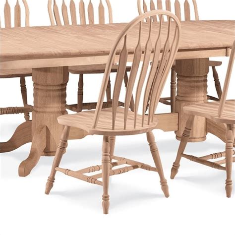 We offer unfinished dining chairs with wood seats. International Concepts Unfinished Windsor Dining Chair ...
