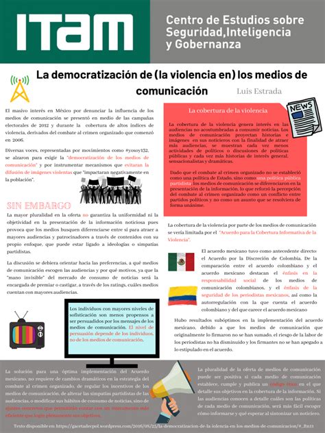 Infografía Cesig Violencia En Medios De Comunicación Centro De
