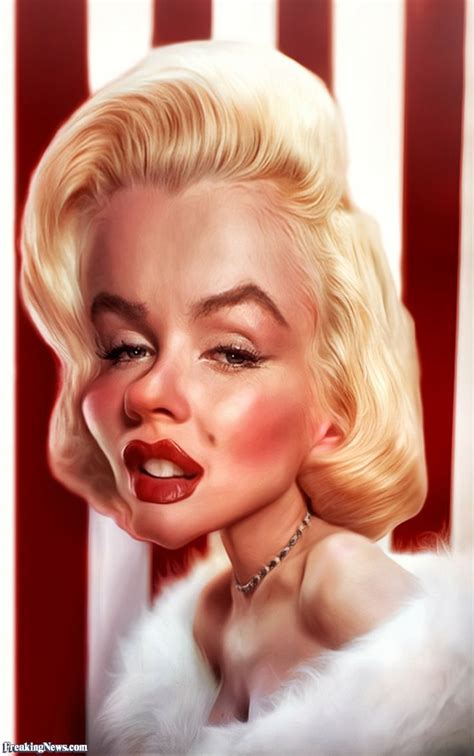 Distorted Marilyn Celebrity Caricatures Caricature Celebrity Art