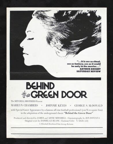 Behind The Green Door Cinemasterpieces 1972 Marilyn Chambers Adult Movie Poster Ebay