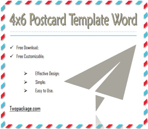 Free Blank Postcard Template For Word 1 Templates Example