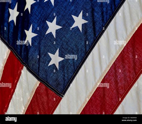 Close Up Of Stars And Stripes Of The American Flag Stock Photo Alamy
