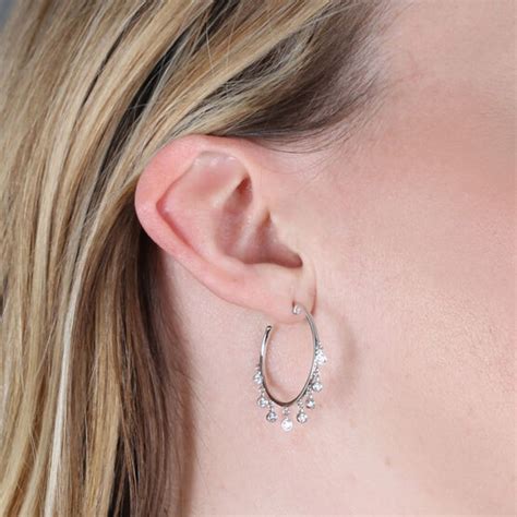 Diamond Dangle Hoop Earrings 14k Ben Bridge Jeweler