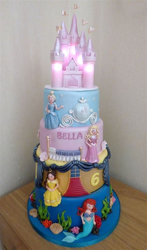 Illuminated Princess Birthday Cake Disney Princess Birthday Cakes