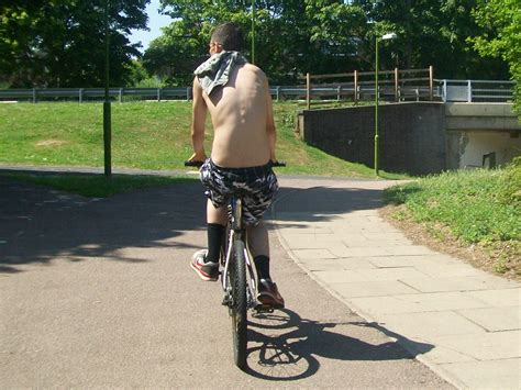 Shirtless Cyclist I Followed Him All The Way From Fairland Flickr
