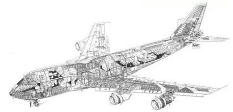 Print Of Boeing Cutaway Drawing In Boeing Aircraft