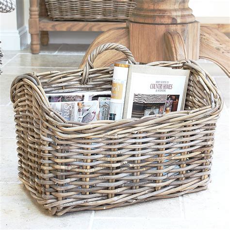 Hand Woven Magazine Basket By Marquis And Dawe