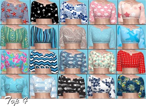 Island Living Tops Recolors At Annetts Sims 4 Welt Sims 4 Updates
