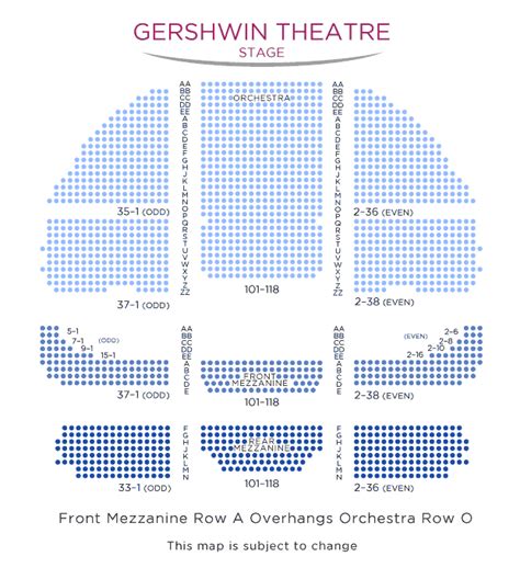 Gershwin Theater Seating Map Cabinets Matttroy