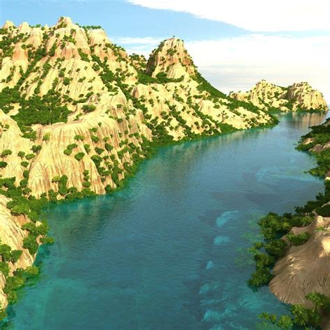 Mountain terrain with lake 3D Model MAX OBJ FBX | CGTrader.com