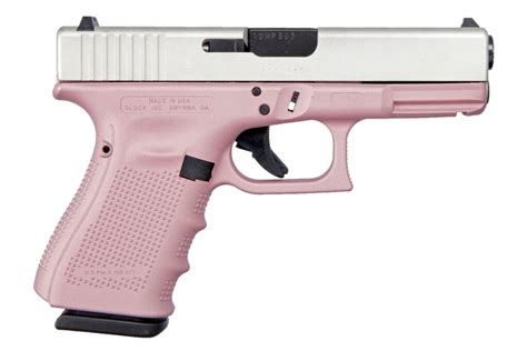 Buy Glock 19 Gen4 9mm Pistol With Cerakote Pink Frame And Shimmering