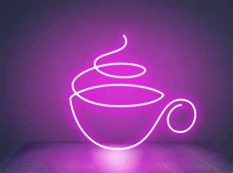 Coffee Neon Signcoffee Neon Lightneon Sign Coffeeneon Sign Etsy