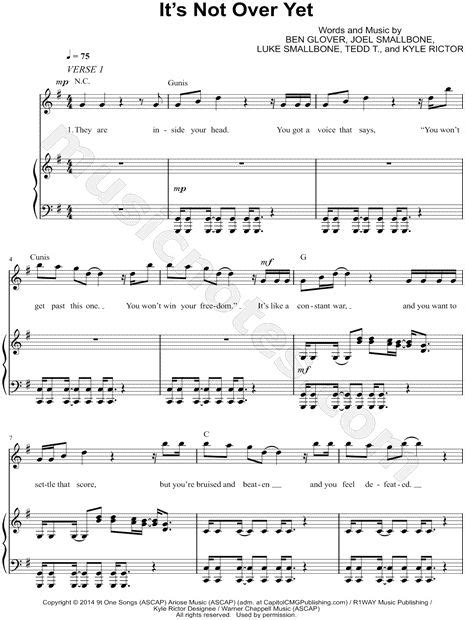 For King And Country Its Not Over Yet Sheet Music In G Major