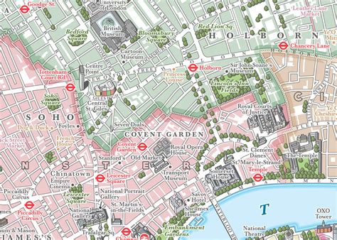 Illustrated Map Of Central London On Behance