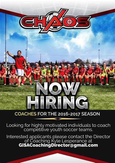 Design A Flyer Looking To Hire Soccer Coaches Freelancer