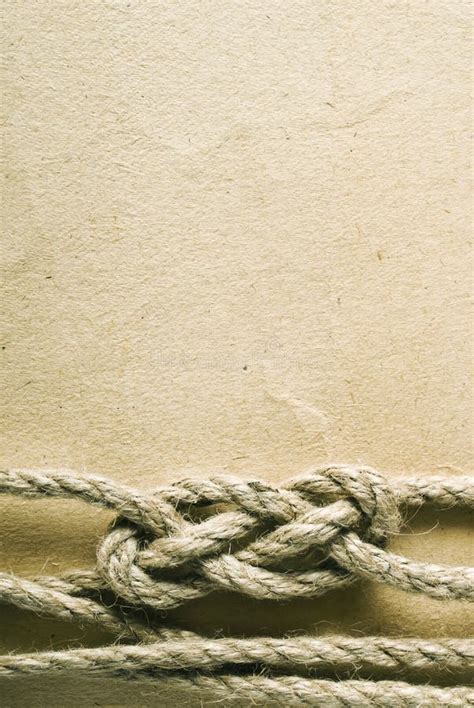 Aged Rope On The Old Paper Background Stock Photo Image Of Scroll
